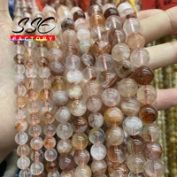 aaaaa natural red rutilated quartz beads round beads for jewelry making diy charms bracelet necklace accessories 6 8 10mm 15