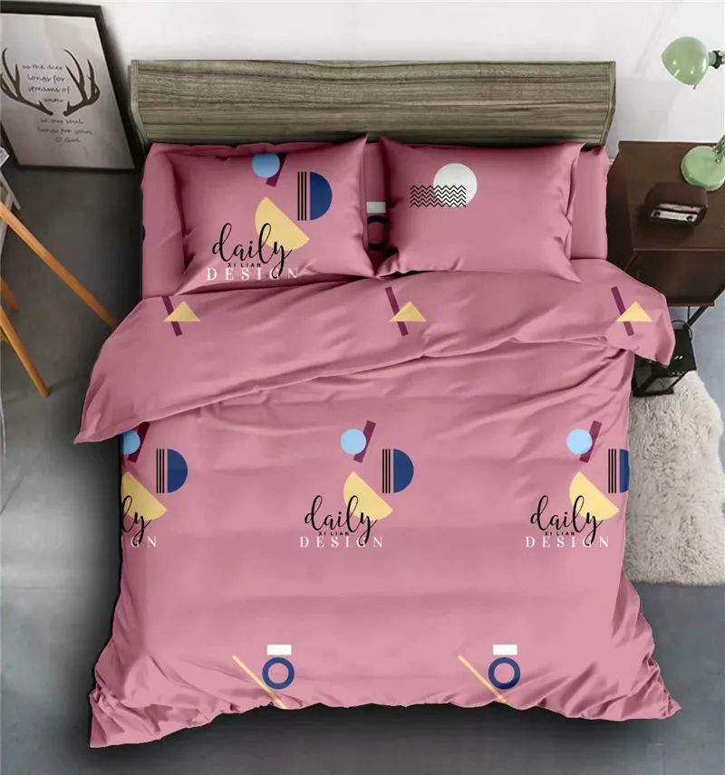 

Bedding Set King Size Home Bed Sets for Girl Boy Comforter Covers Soft Breathable 2/3 Pcs Room Decorations