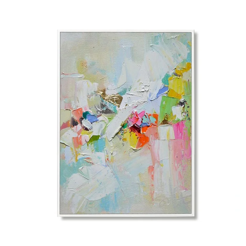 

Minimalist Giant Hand Painted Oil Painting Abstract Modern Mural Frameless Canvas Dining Room Wall Decoration