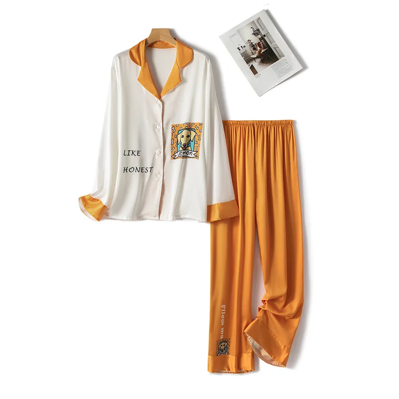 

Women's homewear two-piece cartoon long-sleeved pajama set women