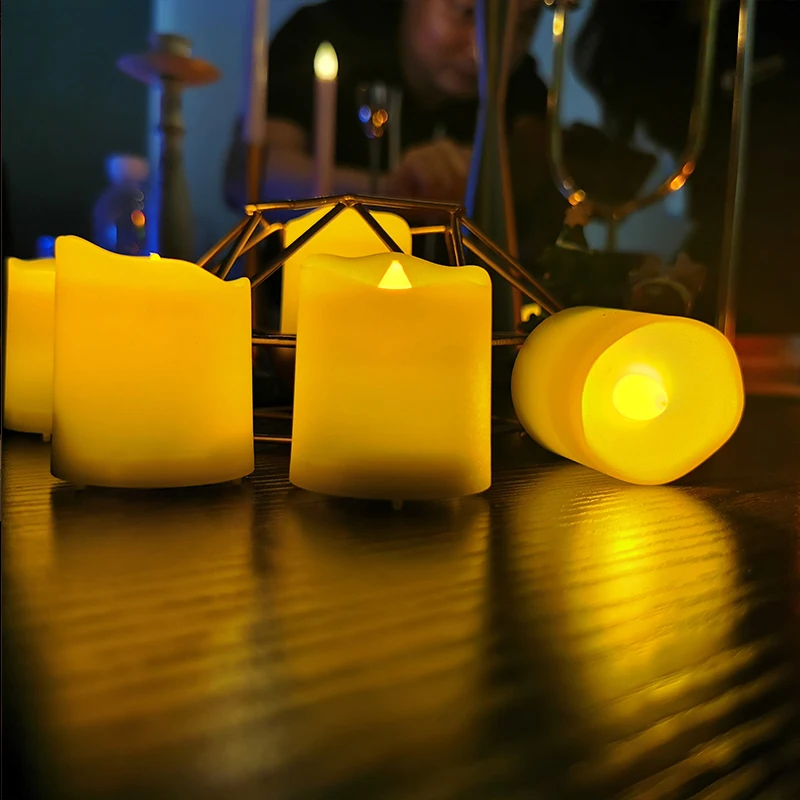 

6Pcs/Set LED Candle With Batteries Remote Control Tea Candles Flameless For Christmas Home Wedding Birthday Party Decoration