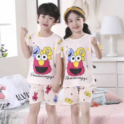 Детская одежда для сна мальчиков пижамы маленьких девочек новые летние