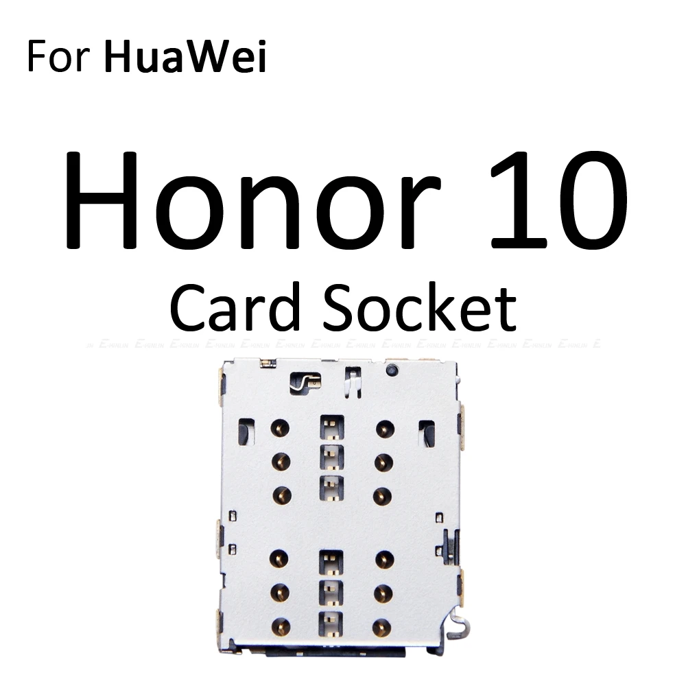 Сим-карты слот, разъем для лотка для устройства чтения sd-карт для HuaWei Honor вид 10 Lite 10i Micro SD Держатель для карт с разъемом контейнер - Цвет: For Honor 10 Socket
