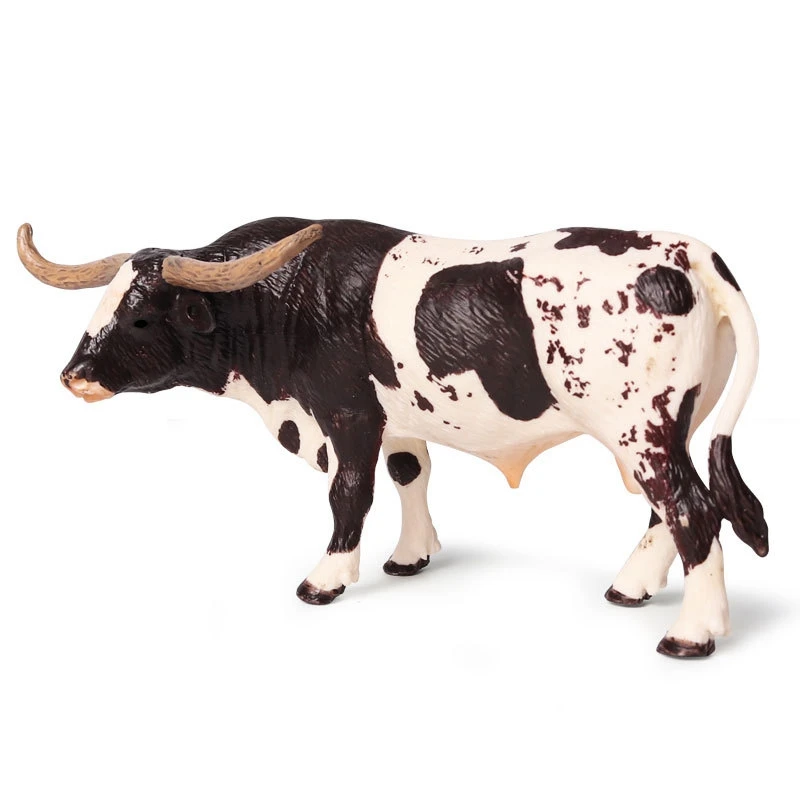 

Plastic Texas Longhorn Bull Cattle Animals Action Figures Static Cute Model Collection Cow Model Toys for Kids