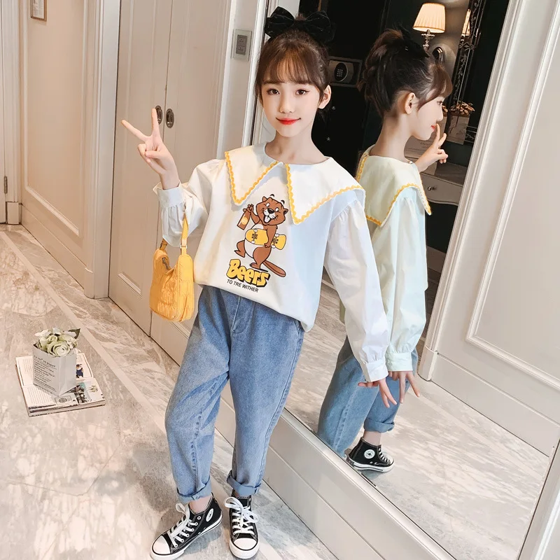 

Boys Girls Clothing Suits Sweatshirts +Pants 2021 Cool Spring Autumn Kids Teenagers Outwear Kids Cotton Tracksuit Sport Suits