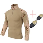 Мужские тактические походные футболки, военная армейская камуфляжная рубашка с длинным рукавом для охоты и скалолазания, Мужская дышащая спортивная одежда