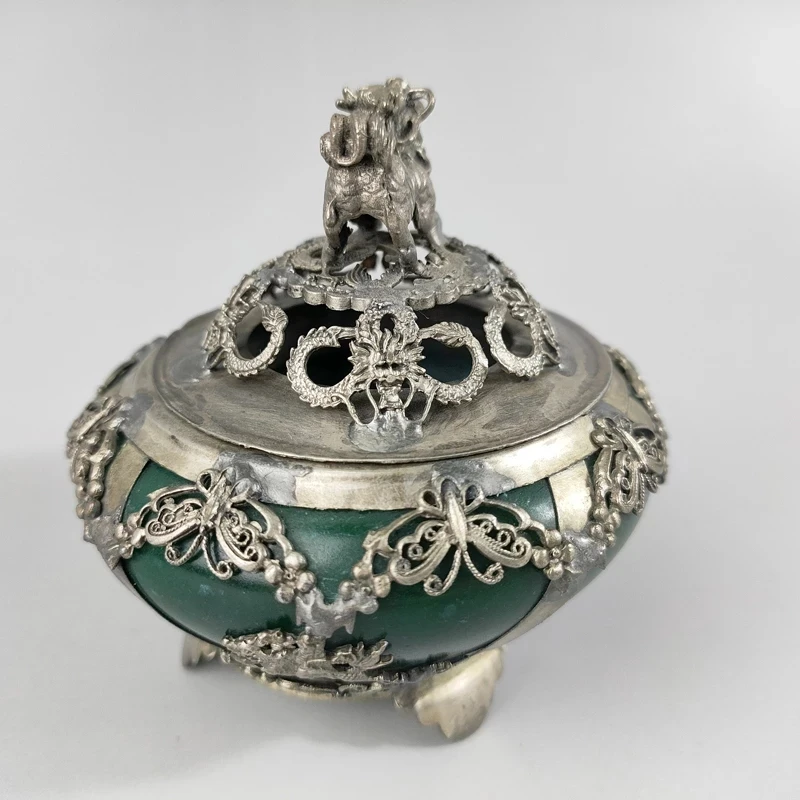 Изысканное китайское классическое ремесло домашнее украшение зеленый нефрит