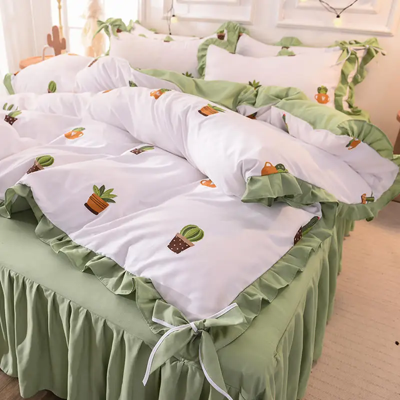 Красивое постельное белье с бантом комплект домашнего текстиля маленьким