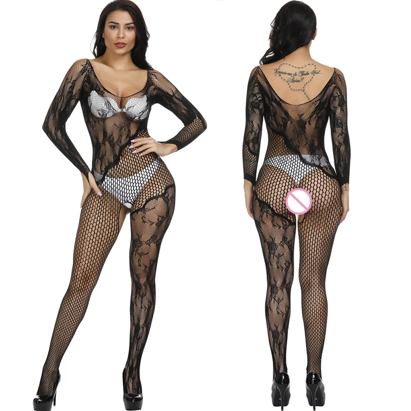 Боди сексуальное женское белье фетиш открытая промежность эротические чулки