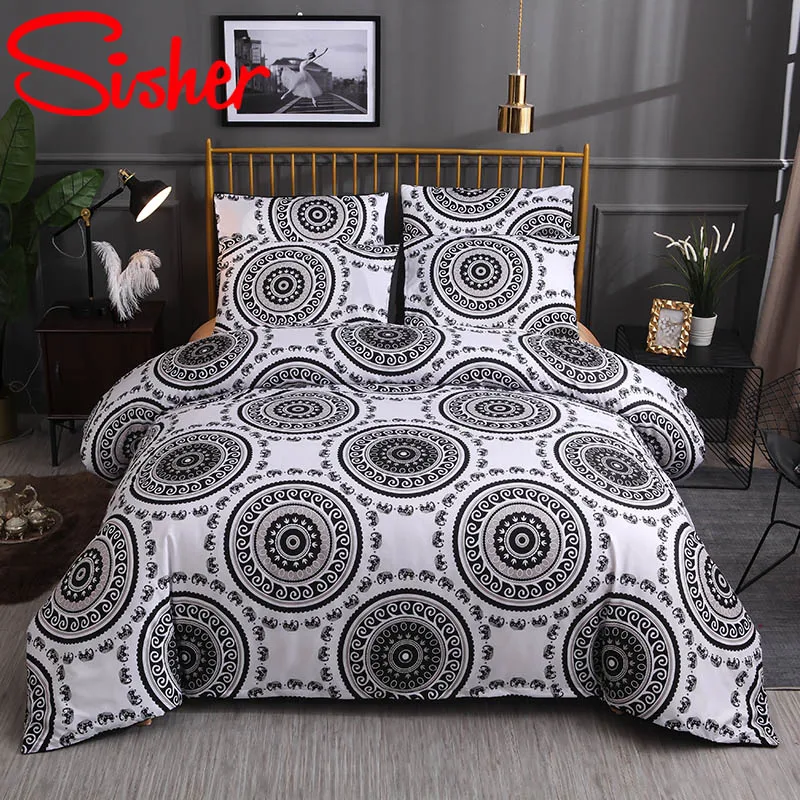 Sisher богемные комплекты постельного белья для взрослых пододеяльник наволочка
