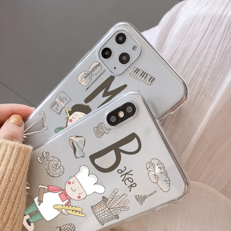 Чехол для iphone 11 Pro XS SE2 2020 XR X прозрачный мягкий чехол телефона из ТПУ девочек iPhone 8 6S