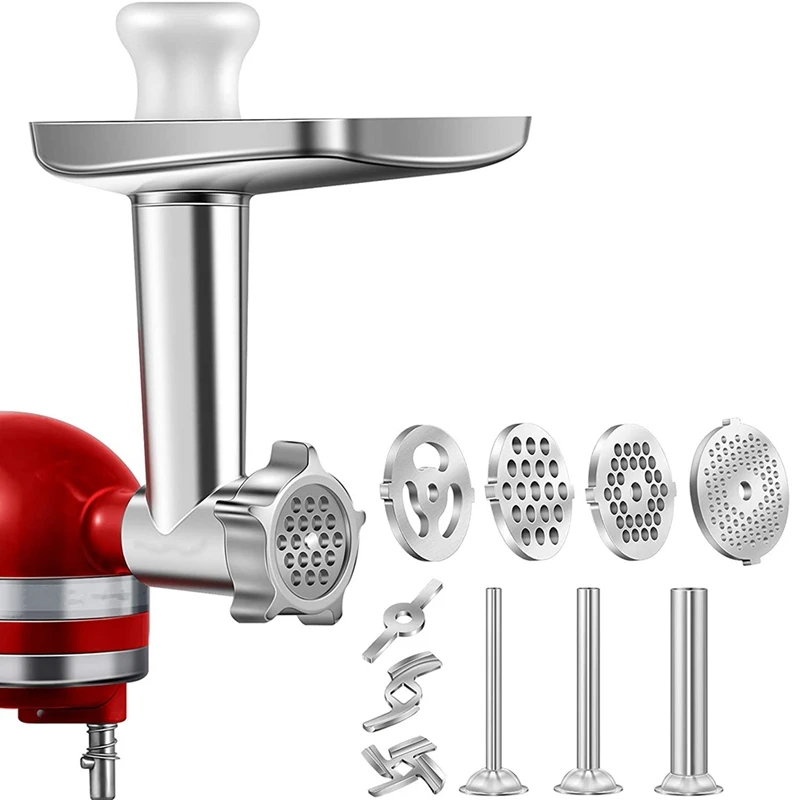 

1 Набор металлического Еда шлифовальная машина насадка для KitchenAid смесители стойки, насадка-Мясорубка в комплекте