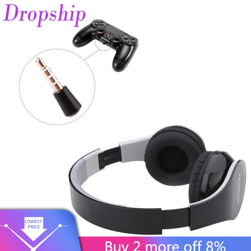 Новые Kinganda беспроводные Bluetooth гарнитуры с приемником USB для PS4 игры PC PRO Игровые наушники для бега с микрофоном