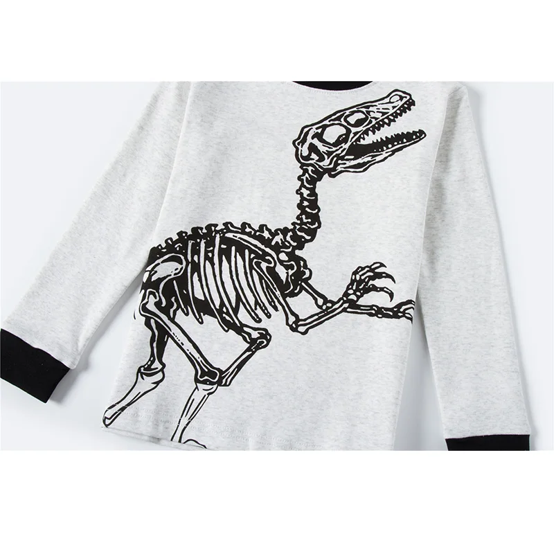 Новая детская одежда для сна с длинными рукавами детские пижамные комплекты