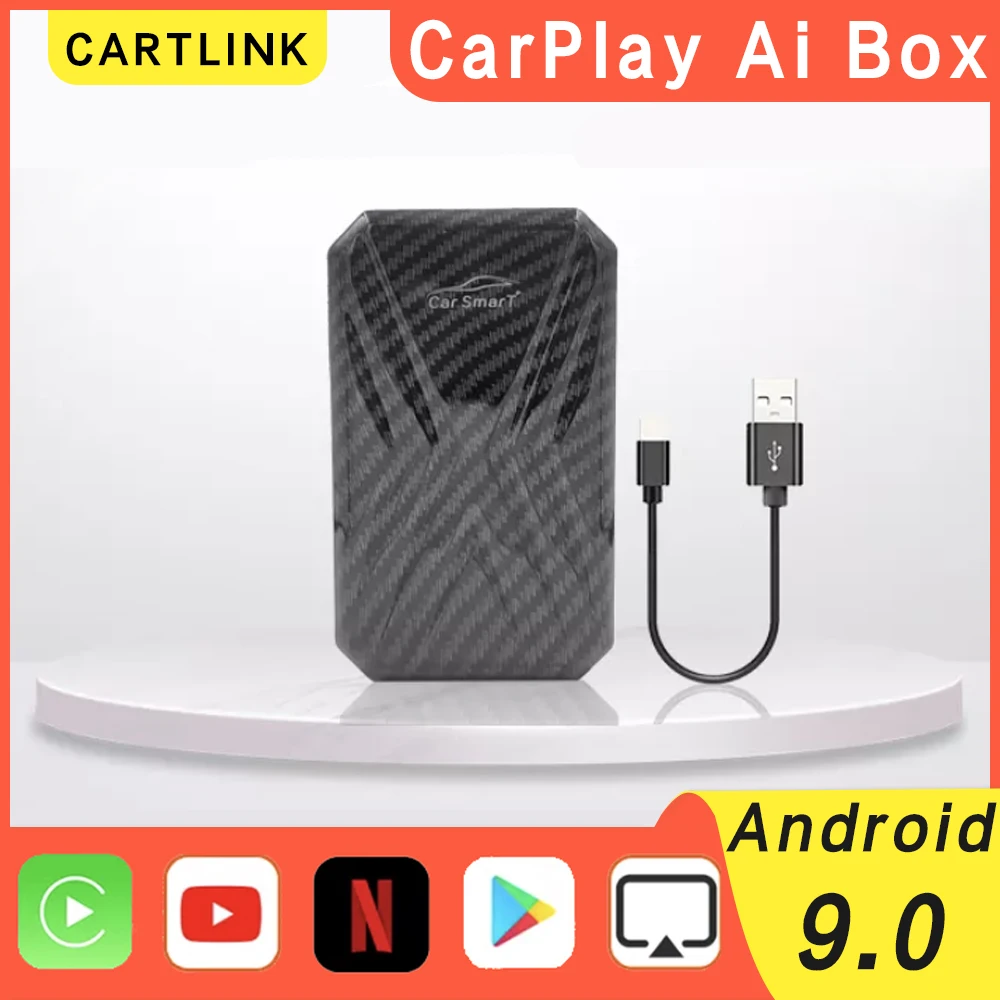 

Carplay 4+64G Ai Box Plug And Play Car Multimedia Player Android 9.0 Box For Benz Volvo Ford Audi Mazda Kia Hyundai VW Toyota