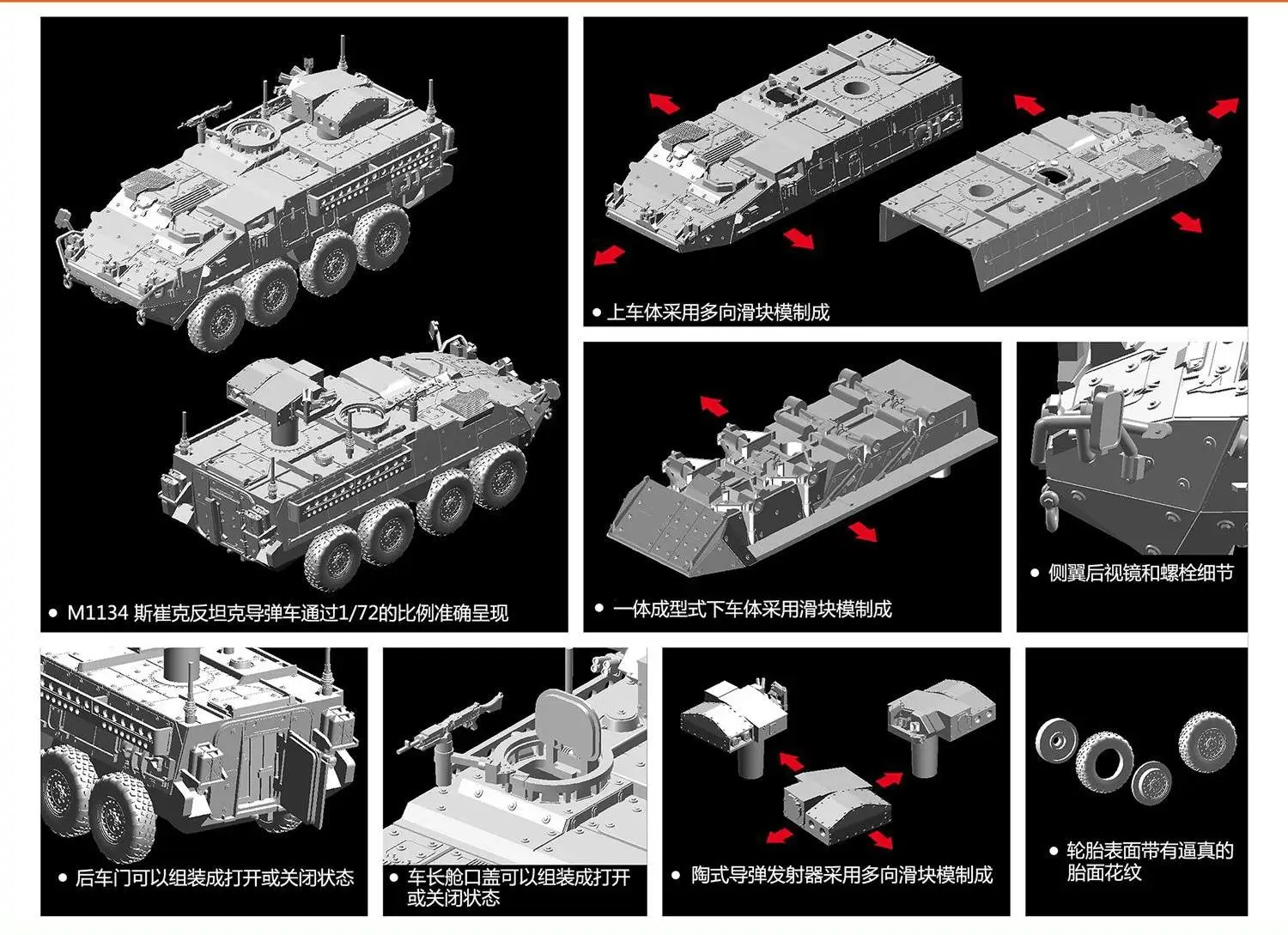 Набор моделей Dragon 7685 в масштабе 1:72 M1134 Stryker ATGM |