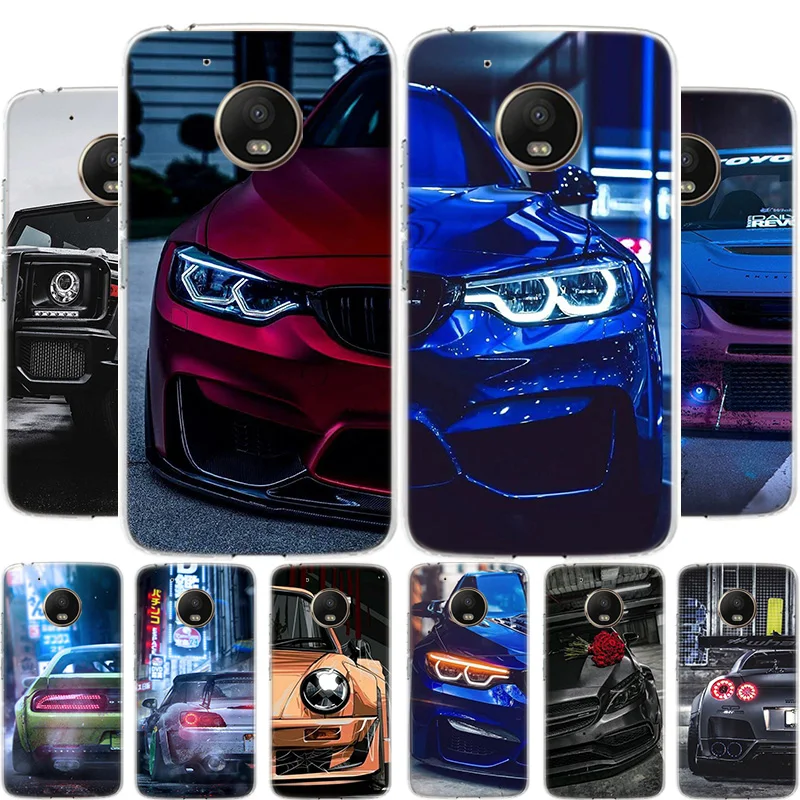 Спортивные автомобили мужской чехол для телефона мотоцикла Moto G8 G7 G6 G5 E6 E5 E4 S PLUS PLAY