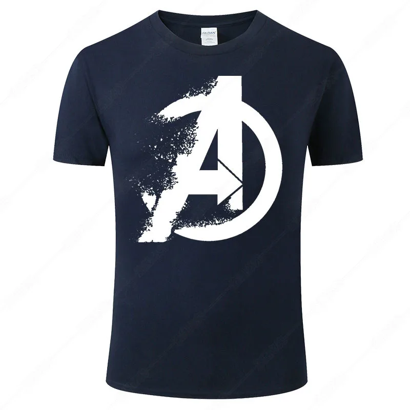 Мужская и женская футболка с принтом Marvel Мстители летняя крутая коротким рукавом