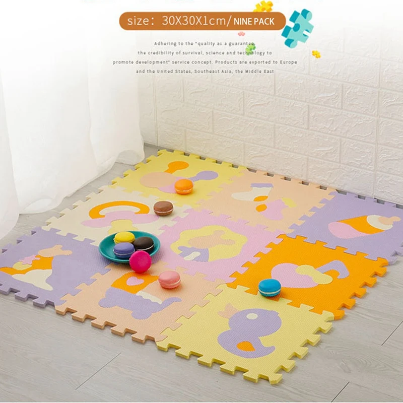 

EVA Foam Floor Pad for Children Cartoon Animal Pattern Play Mats Puzzles Baby Play Gym Crawling Mats Toddler Carpet