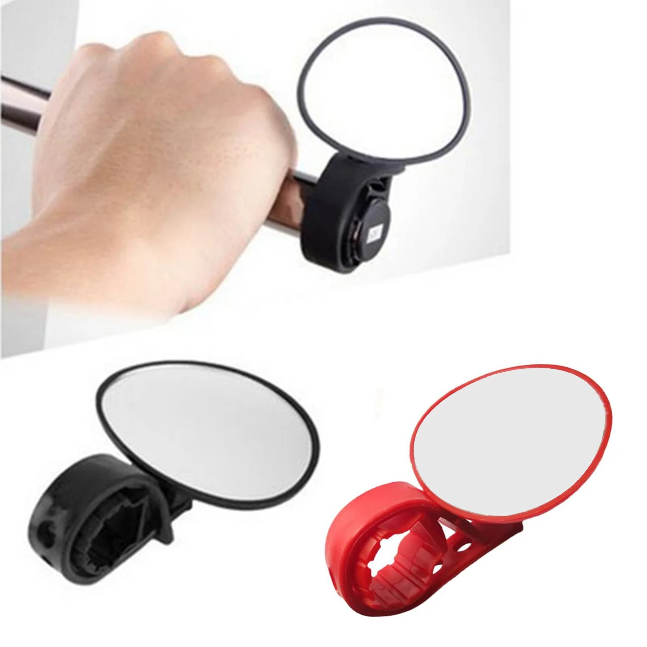 

Bicycle Rearview Mirrors Handlebar Mounted Convex Safty Mirrors 360 Degree Rotate Cycling Rear View MTB Bike Handle Rearview Mi