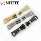 Meetee, 5 шт., 8 #15 #, резиновый молниеносный Шил Для смоляных молний, металлический пулер для курток, ремонтные комплекты на молнии, сделай сам, швейная шьевая молния