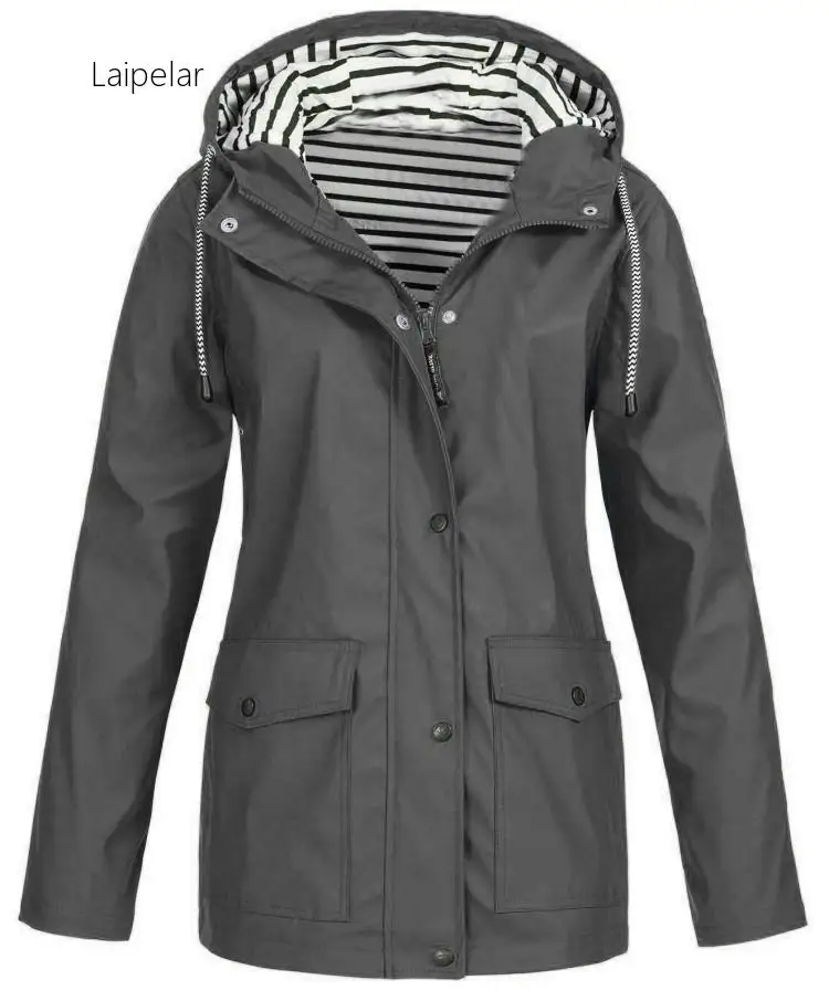 

5XL Clothing Women Casual Jacket Outdoor Waterproof Coat Hooded Raincoat Windproof Strict Warm Coats Mountain Climbing Jackets