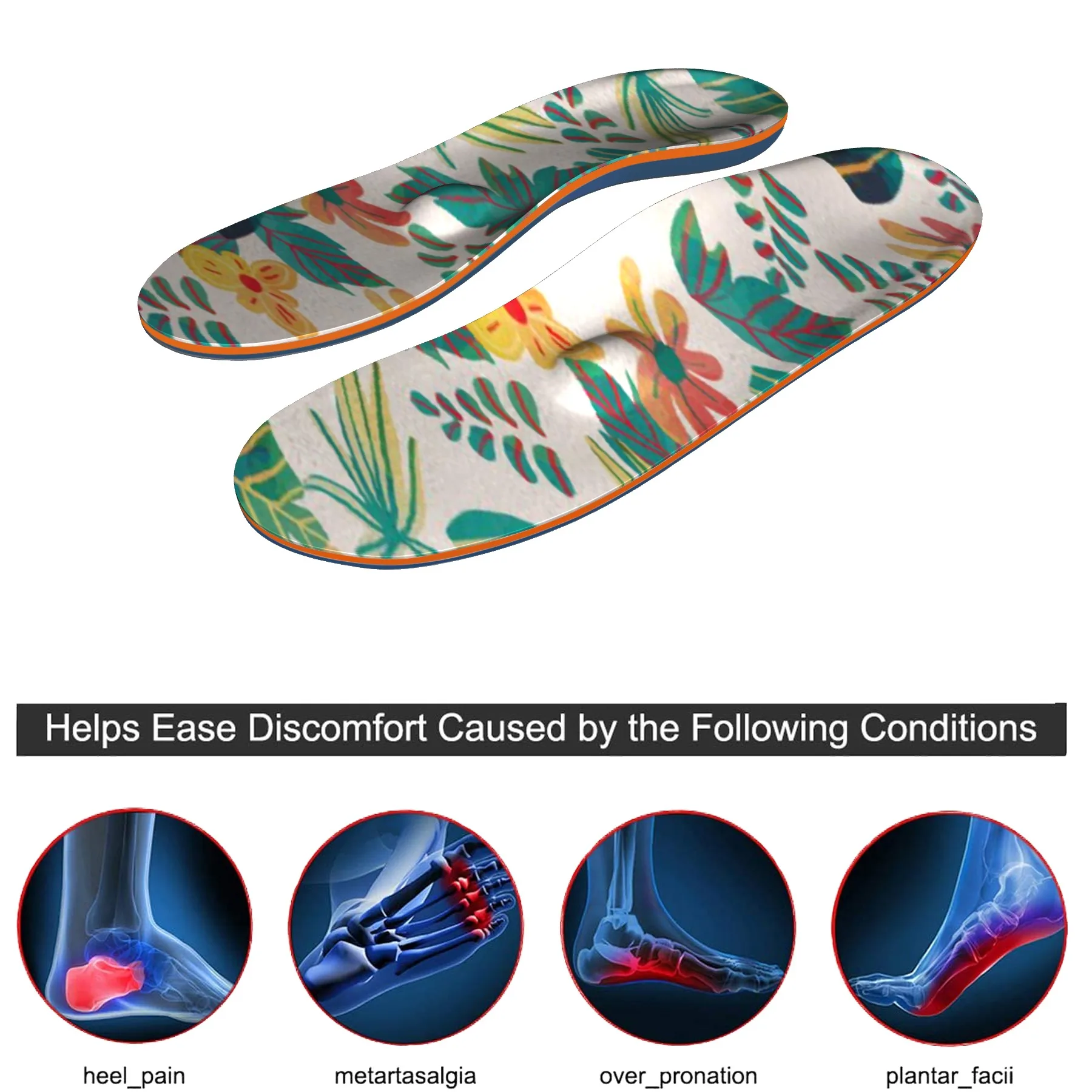 All-match heel orthopedic pad Full pad plantar fasciitis, metatarsal arch support, orthopedic insoles, sports soles