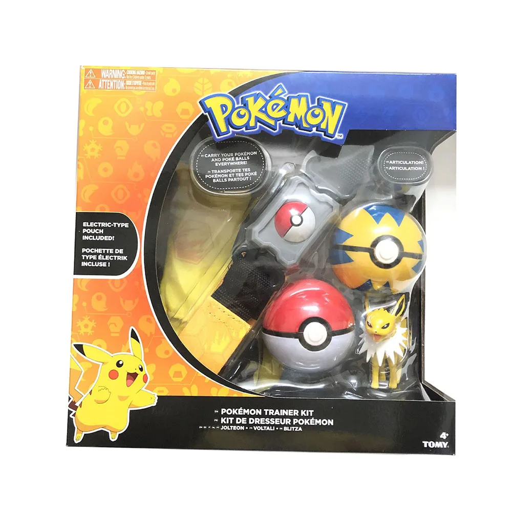 Подлинная Takara Tomy Pokemon тренажер набор Poke Ball регулируемый ремень куклы Evee подвижные