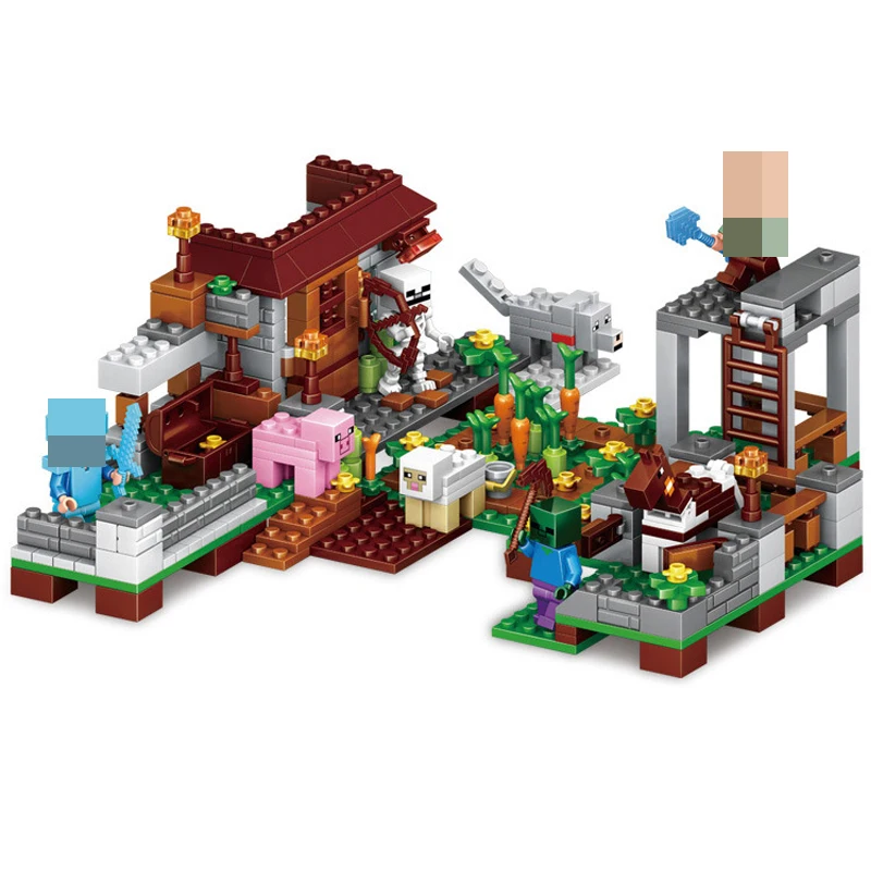 390 шт 4в1 детские строительные блоки игрушки Совместимые Legoingly мини модели города
