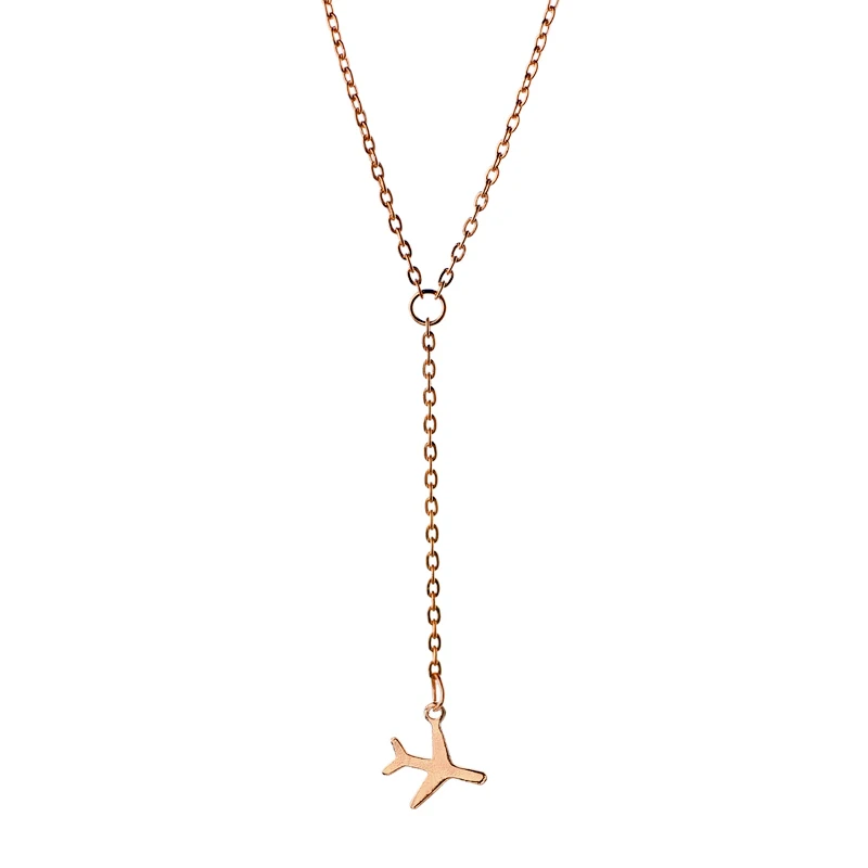 Airplane Necklaces & Pendants Aircraft Layered Lobster Clasp Link Chain Statement Women Clavicle Fashoin Charm Romance Jeweley |