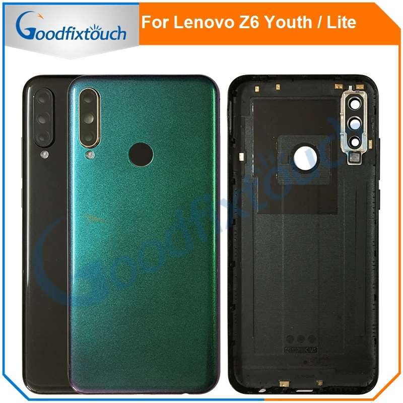 Крышка батарейного отсека для Lenovo Z6 Youth Lite L38111 задняя крышка корпуса с объективом