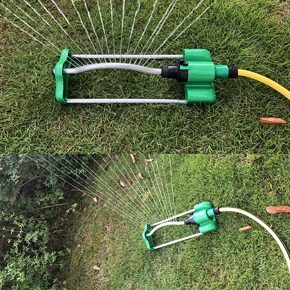 Поливочный спринклер для сада распылитель из алюминия с 17 отверстиями зеленое