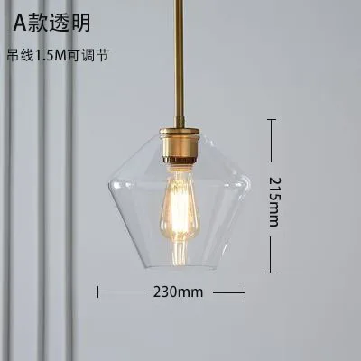 

Post Modern Glass Pendant Light Stainless Steel Diamond Shape Kitchen Hanging Lamp Loft Hanglamp Living Room Pendant Lamp