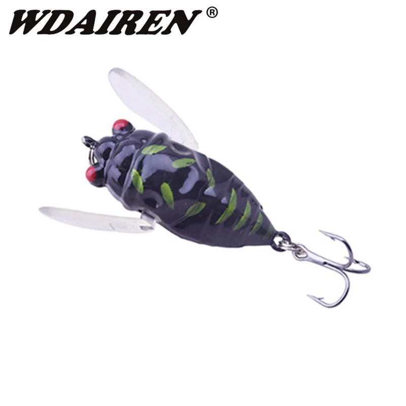 

1Pcs Topwater Cicada Fishing Lure 50mm 4.5g Wobblers Crankbaits Artificial Insect Hard Bait Pesca Minnow Leurre Isca Peche