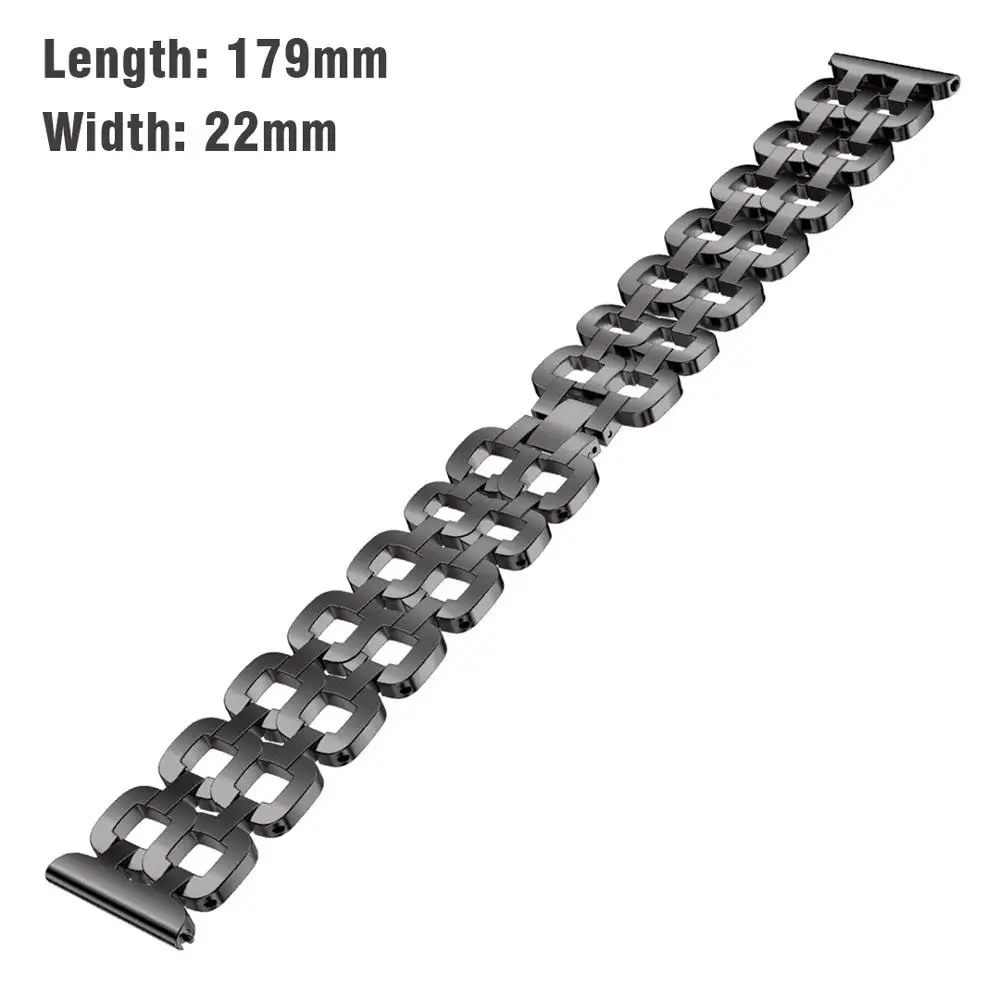 

22mm Watch Band For Huawei watch Gt2 pro 46/Honor Magic 1/magic 2 46 Luxury Stainless Steel Business Wristband Replacement Strap