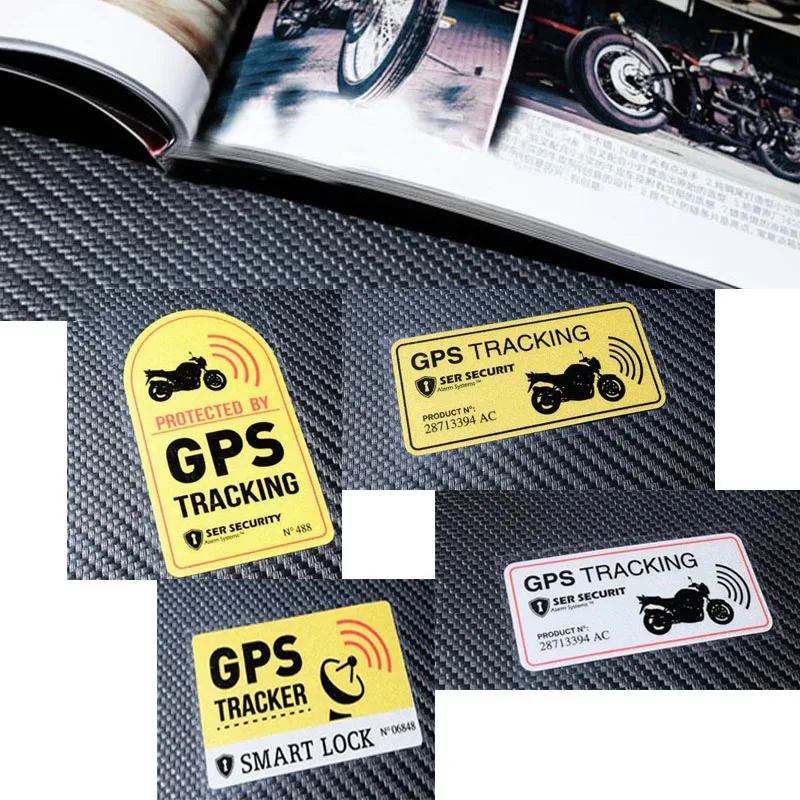 

Warning Lable GPS TRACKING Alarm System Car Sticker Anti-Theft Reflective Vinyl Stickers for Car,motocrclye ,Bike Decal