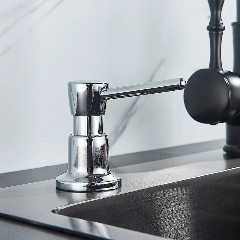 Диспенсер для жидкого мыла Rozin из нержавеющей стали кухонной раковины бесплатная