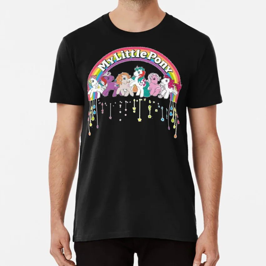 MLP Ретро футболка mlp ponies ретро классический 80s 1983 1980s баннер Милый старый школьный |