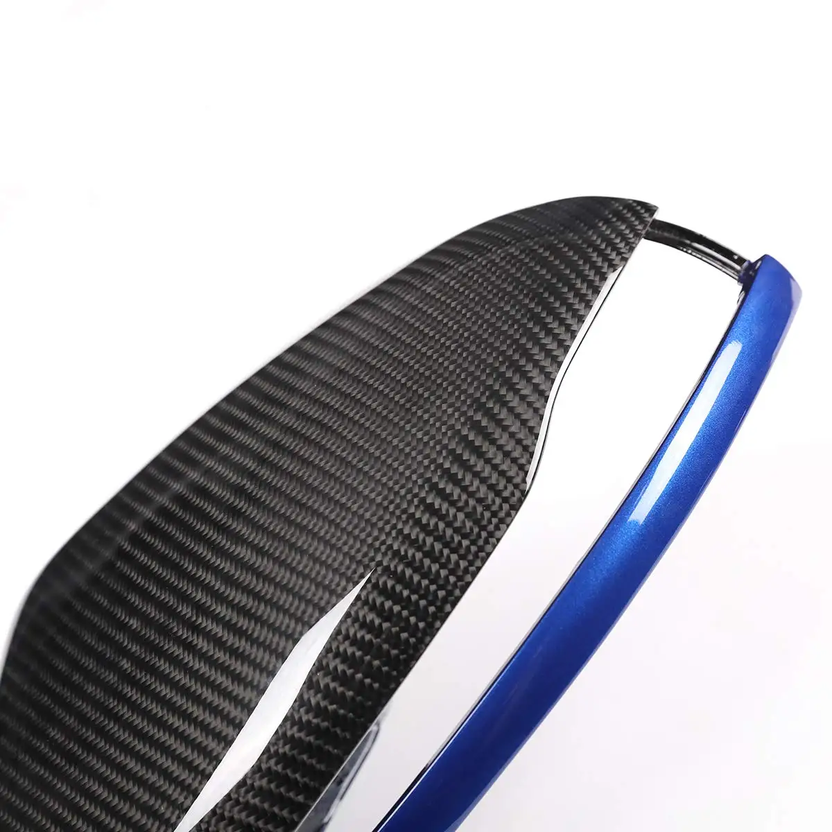 Карбоновое волокно синий край Замена боковой двери зеркало заднего вида крышка