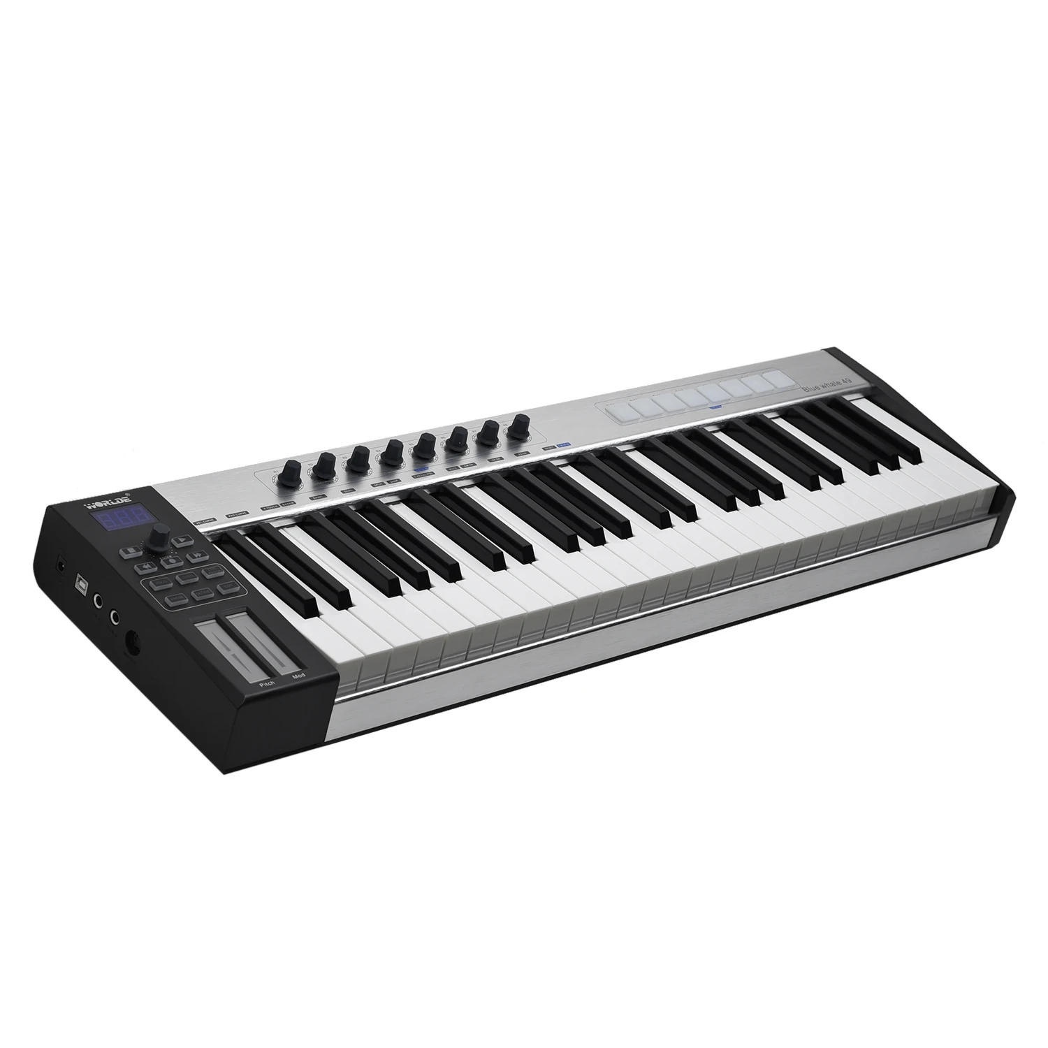 WORLDE Blue whale 49 Портативный USB MIDI контроллер клавиатура полувзвешенных клавиш 8 RGB