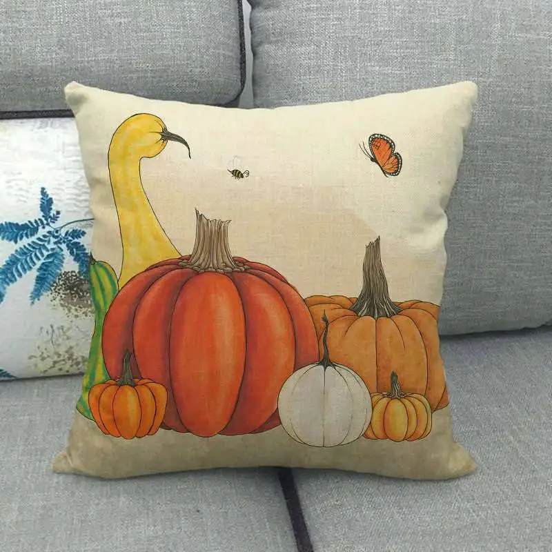 Искусственная Подушка Чехол Осенняя Тыква диванная для дивана домашней кровати