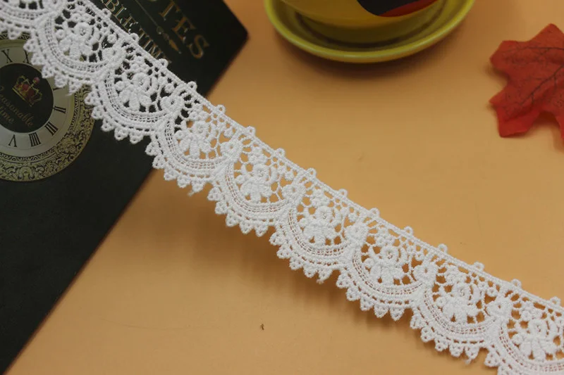 3 ярда кружевной ткани свадебное украшение маленькая Цветочная вышивка