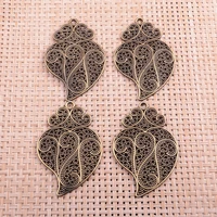 antique bronze plated zinc alloy heart shaped pendant charms for jewelry making handmade diy necklace and bracelet accessories