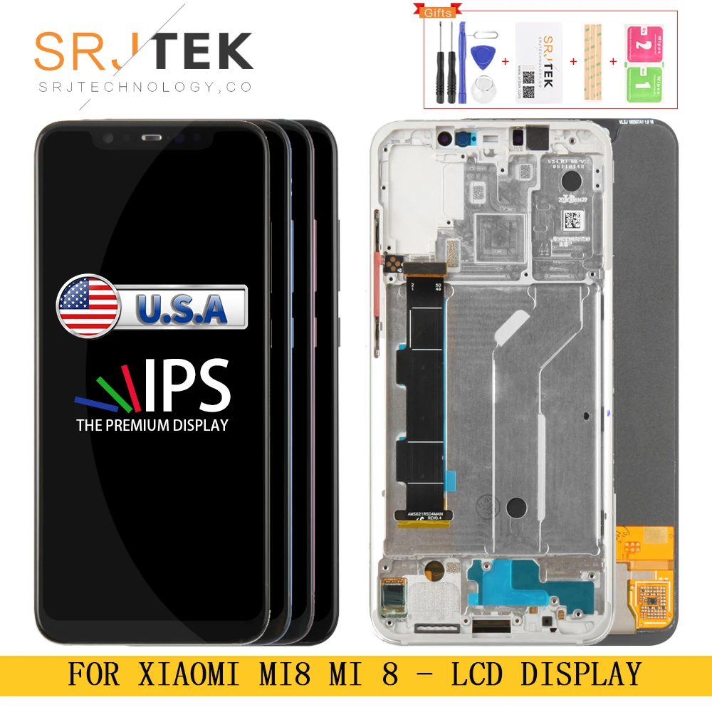 

6.21" TFT Display For Xiaomi Mi 8 LCD Display Touch Screen Digitizer Assembly LCD For Xiaomi Mi8 Screen Replacement Parts