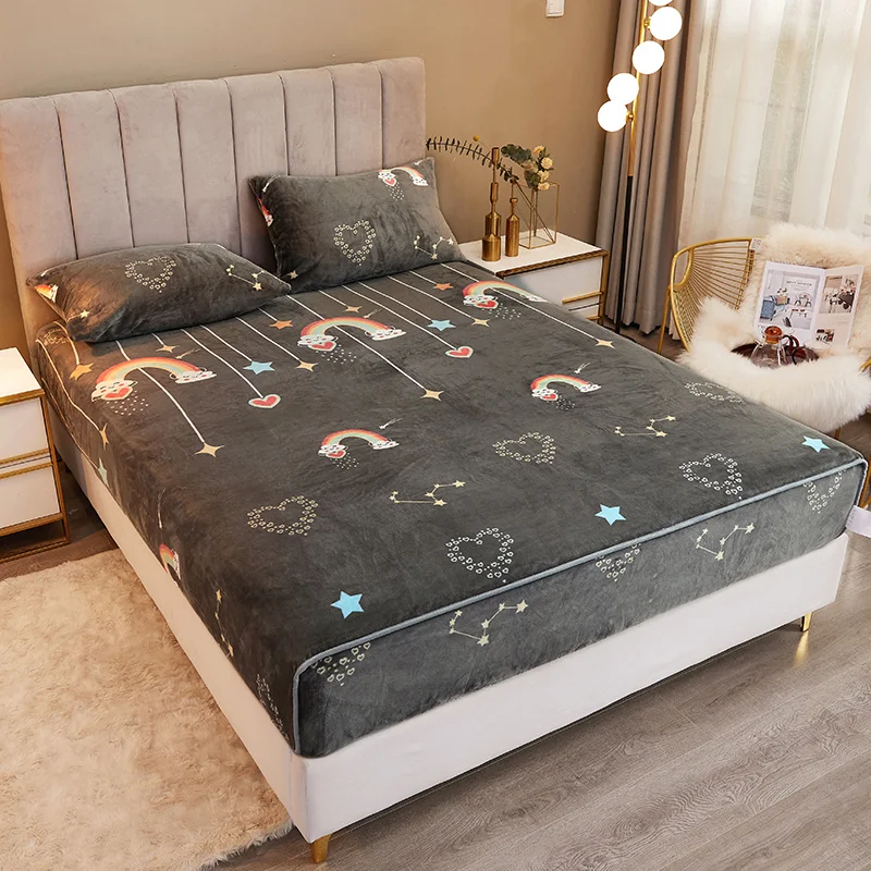 Бархатное домашнее постельное белье зимнее теплое Фланелевое покрывало для