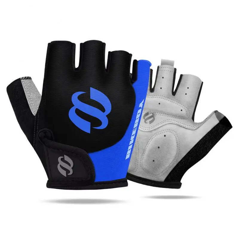 

Велосипедные перчатки с открытыми пальцами, Нескользящие гелевые велосипедные перчатки с защитой от пота, Спортивные Перчатки для фитнеса