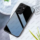 Чехол для Samsung Galaxy S21 Ultra, чехол из закаленного стекла с мягкой рамкой из ТПУ, противоударный чехол для Samsung S21 Plus S20 FE Note 20, чехол