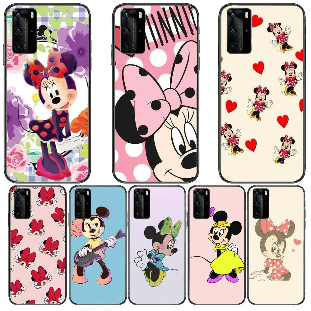 

Case Mickey Minnie Mouse Phone Case For Huawei P40 p30 P20 10 9 8 Lite E Pro Plus Black Etui Coque Painting Hoesjes comic fas