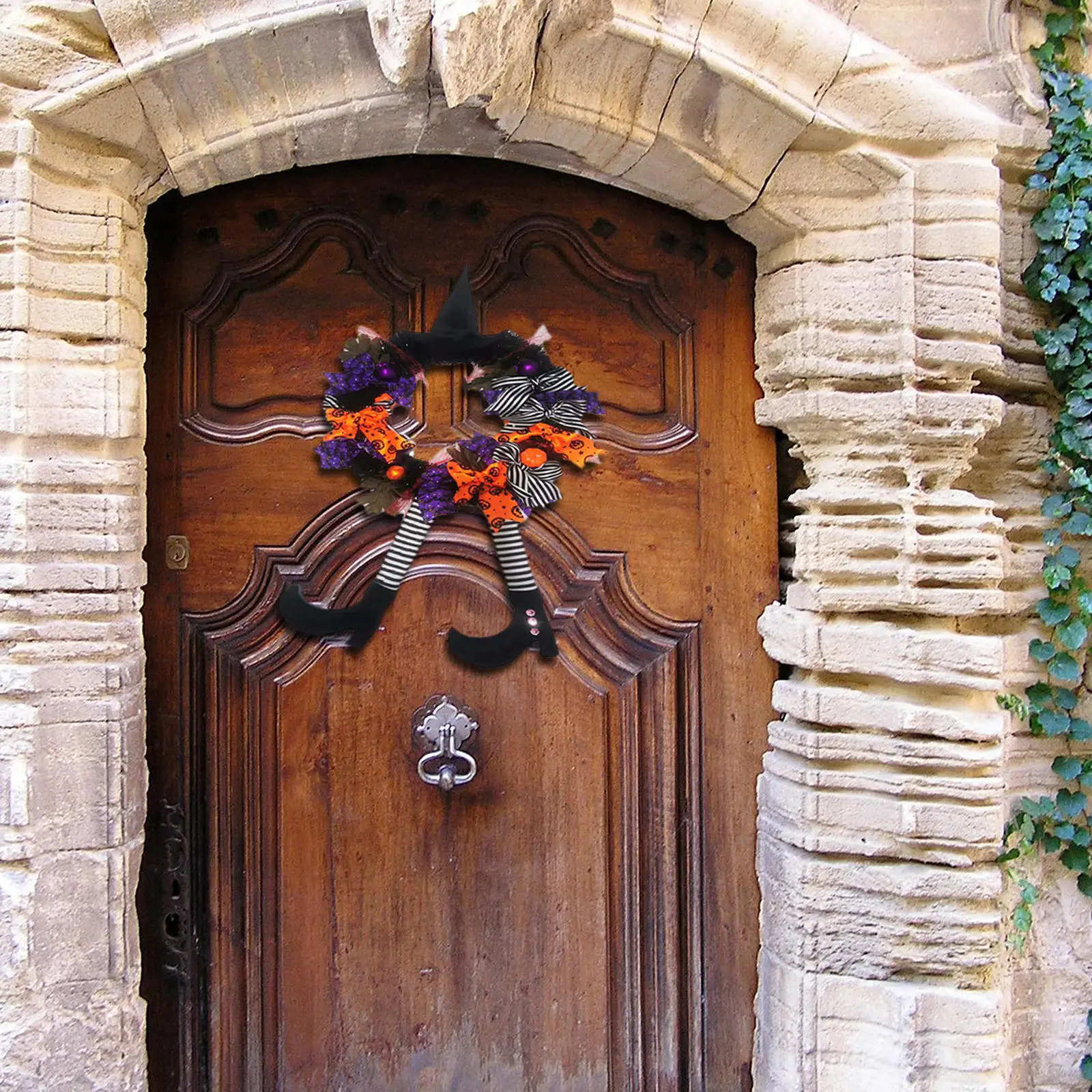 

Halloween Wreath Door ing Decoration, Halloween Witches Wreath Hat Leg