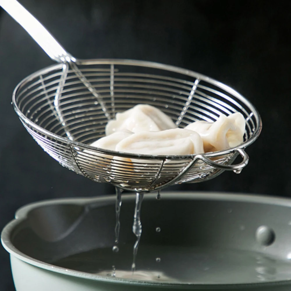 1 шт. супер удобное Нержавеющая сталь фильтр шумовка ложка ложки с длинной ручкой